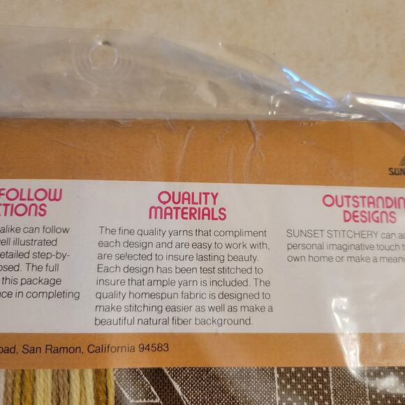 Sunset Stitchery "American Heritage" Needlepoint Kit 16x20 Sealed Vintage 1977 - Picture 10 of 14